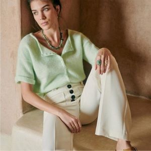 Sézane Paco Jumper Apple Green Size Medium